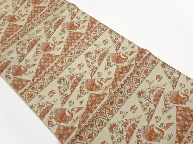 JAPANESE FUKURO OBI / WOVEN FLORAL PLANTS